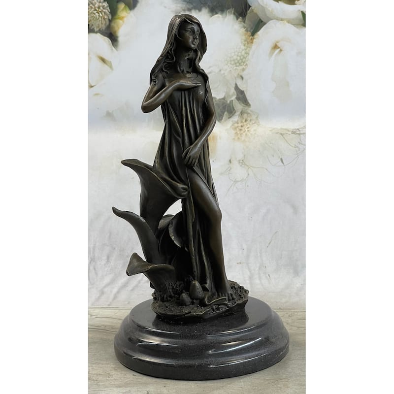 Gaia Earth Mother Female Figure Bronze Statue Sculpture Signed Original 11 Inches X 6 Inches