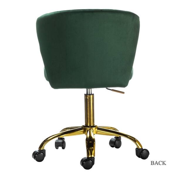 Ilia Vevet Upholstered Task Chair With Gold Base For Home Office Overstock 31946260