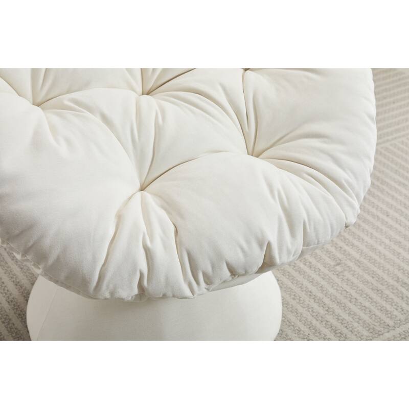 Oversized Swivel Accent Chair, 360-Degree Swivel Barrel Chair, Papasan Chair for Living Room and Bedroom Comfort