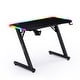 X Rocker Cobra Black RGB Lighting Gaming Desk, 43.3 x 21.7 x 29.5 - Bed ...