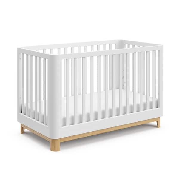 slide 2 of 50, Storkcraft Santos 3-in-1 Convertible Crib White/Natural