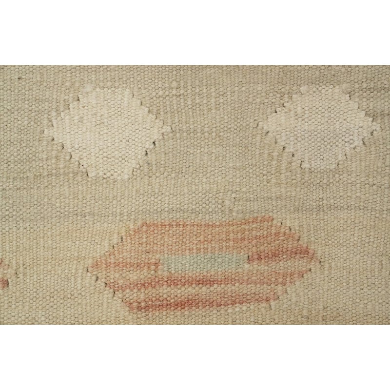 Hand Woven Oriental 100% Wool Carpet Southwestern Tribal Green Kilim Area Rug - 13' 0'' X 9' 9''