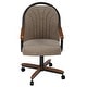 preview thumbnail 4 of 7, Casual Dining Barell Swivel and Tilt Rolling Dining Chair - 38"Hx221/2"Wx22"D - 38"Hx24"Wx22"D