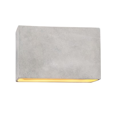 Carbon Loft Maeve 16-inch ADA Concrete Closed Top Rectangle Outdoor Wall Sconce