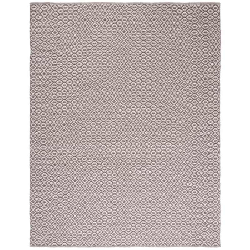SAFAVIEH Handmade Flatweave Montauk Anky Casual Cotton Rug - 5' x 7' - Ivory/Grey