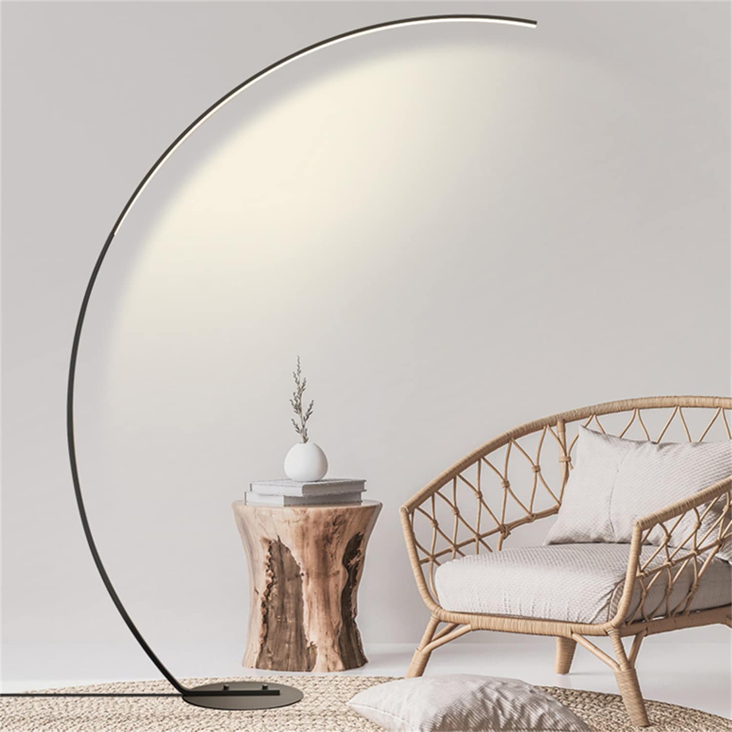 63.1 Inches Metal Arched Floor Lamp