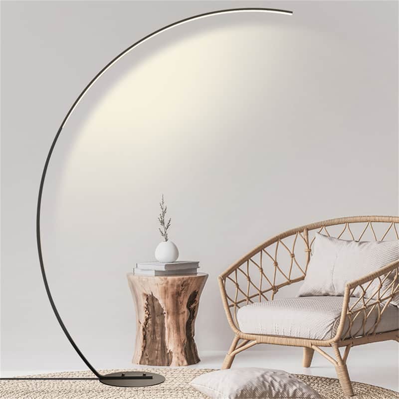 63.1 Inches Metal Arched Floor Lamp - Black