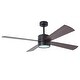 preview thumbnail 36 of 39, 52" Black/ Distressed Brass Smart Dimmable RGB Ceiling Fan with Remote and App Control