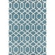 preview thumbnail 22 of 26, World Rug Gallery Contemporary Trellis Design Soft Indoor Area Rug 2' x 3' - Blue
