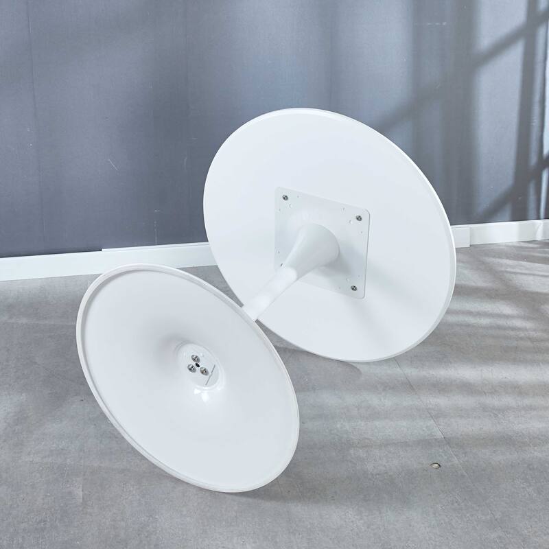 31.5"Black Tulip Table Mid-century Dining Table for 2-4 people With Round Mdf Table Top, Pedestal Dining Table