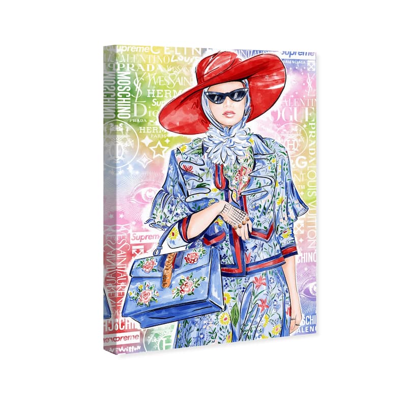 Wynwood Studio Canvas Fashion and Glam Red Hat Doll Red and Glam Wall Art Canvas Print