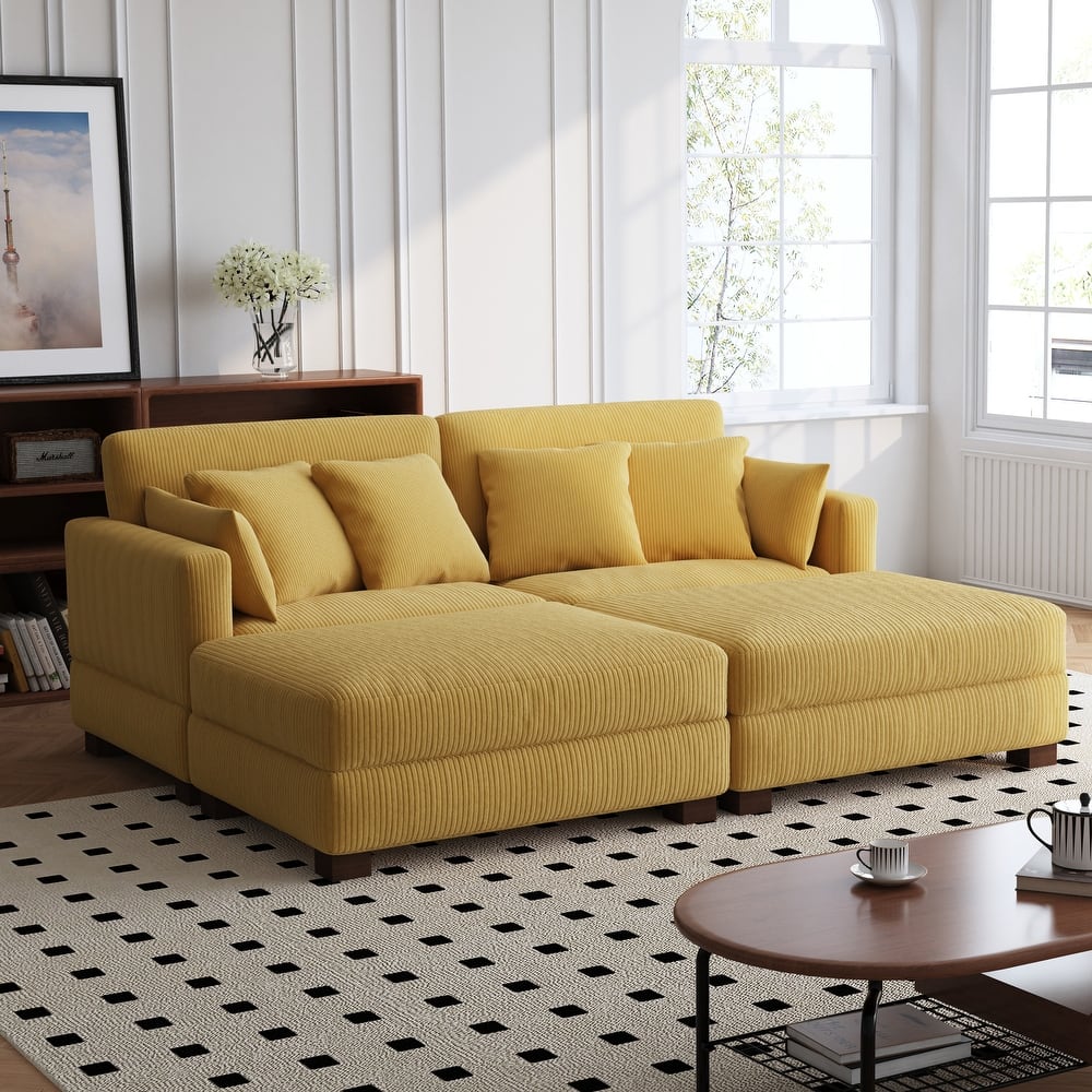 88" Convertible Larger Couch Modular Sectional Sofa Set