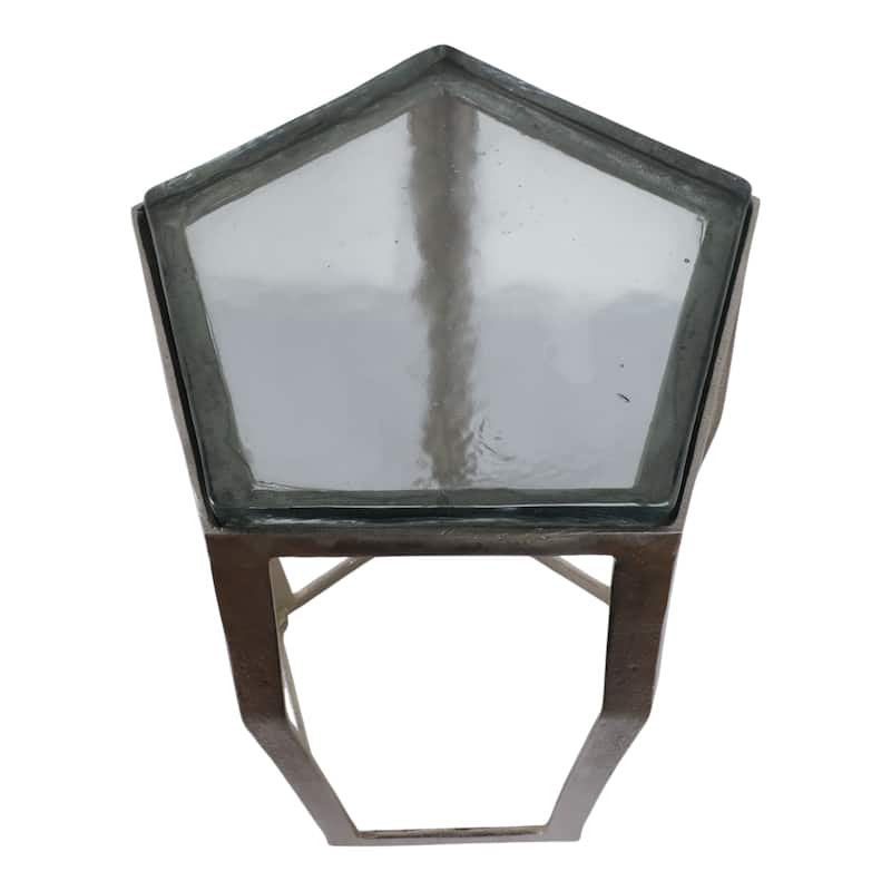 Marble Side Table Metal Frame Modern Narrow Accent for Home Decor