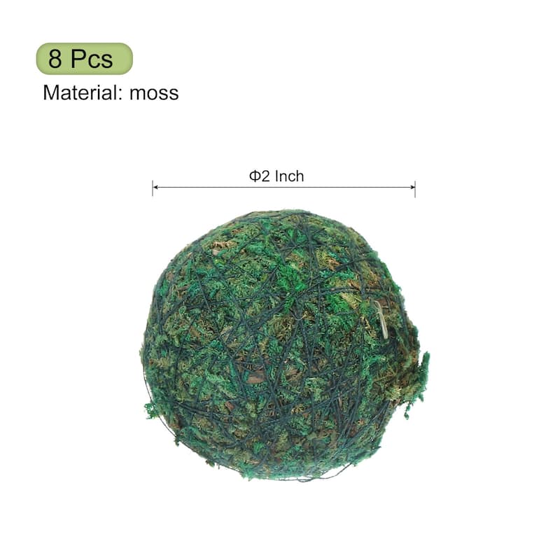8 Pcs Moss Balls Green Decorative Moss Balls for Centerpiece Bowls