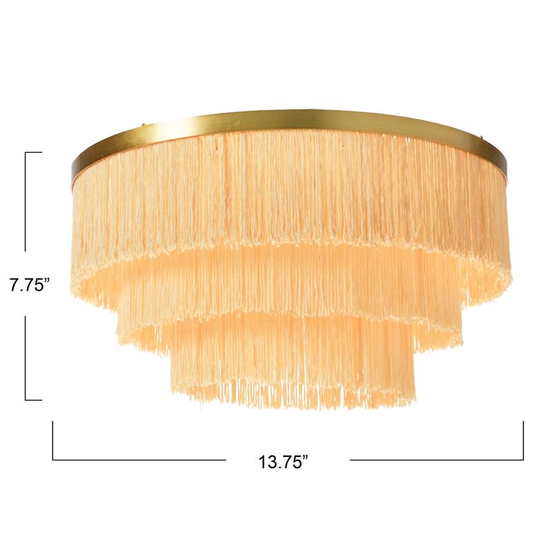 Flush Mount Fringe Light Fixture