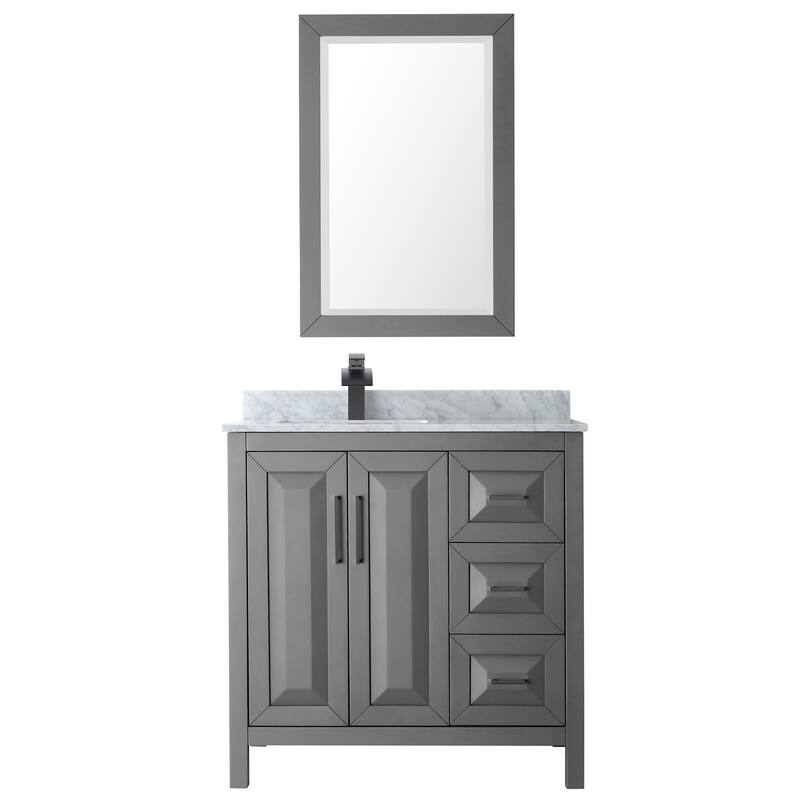 Wyndham Collection Daria 36" Free Standing Single Vanity Set with MDF