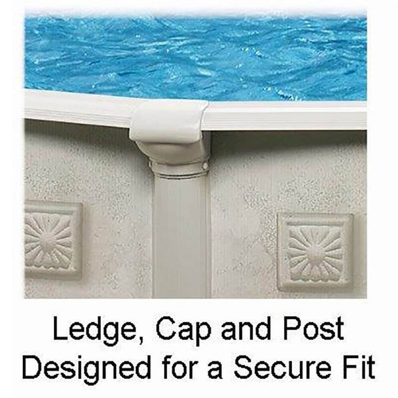 Aquarian Pools Khaki Venetian 18ft x 52in Outdoor Above Ground Swimming Pool