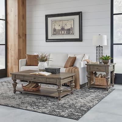 Americana Farmhouse Dusty Taupe 3 Piece Cocktail Table Set