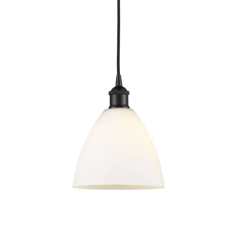 Innovations Lighting 616-1P-10-8 Edison Pendant Edison 8" Wide Mini - Matte Black / Matte White