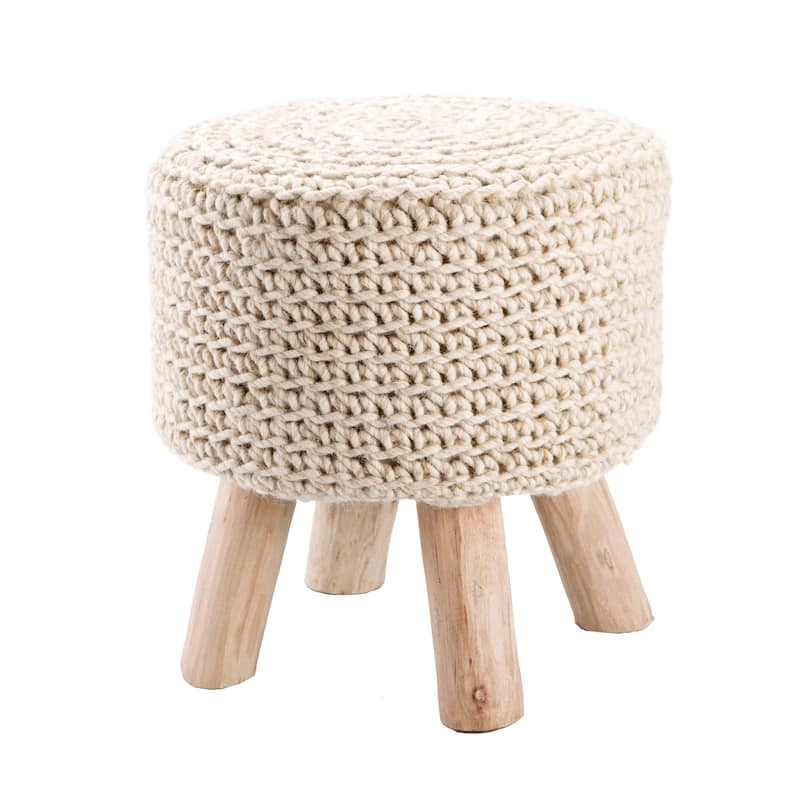 Montana Solid Cream Stool - 16"X16"X16" - Cream