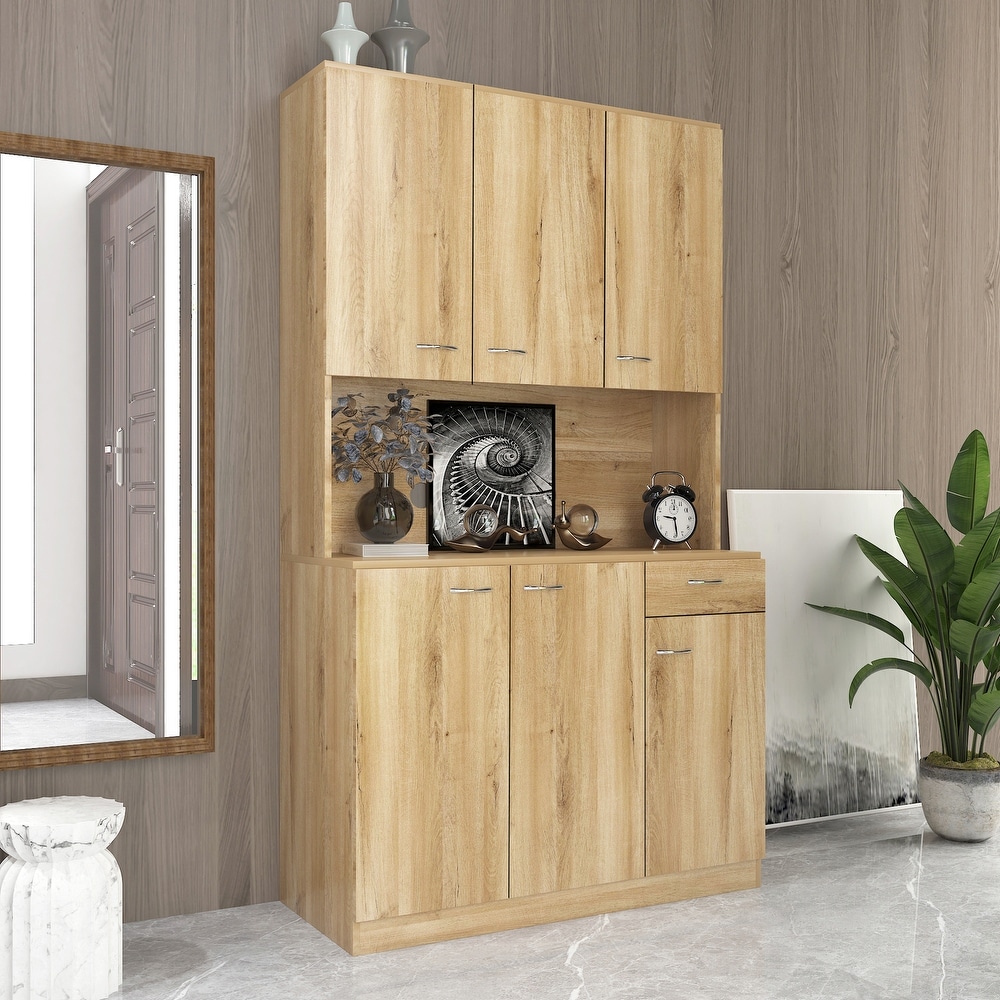 https://ak1.ostkcdn.com/images/products/is/images/direct/3d78cdb0bd388088df28d767651fa32fdef4b701/Nestfair-71%22-H-6-Door-Kitchen-Cabinet-with-Open-Shelf-and-Drawer.jpg