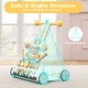preview thumbnail 8 of 7, MDF Wooden Kids Walker with Xylophone, Adjustable Handle and Activity Toys - 11.5" L x 13.5" W x 16" H