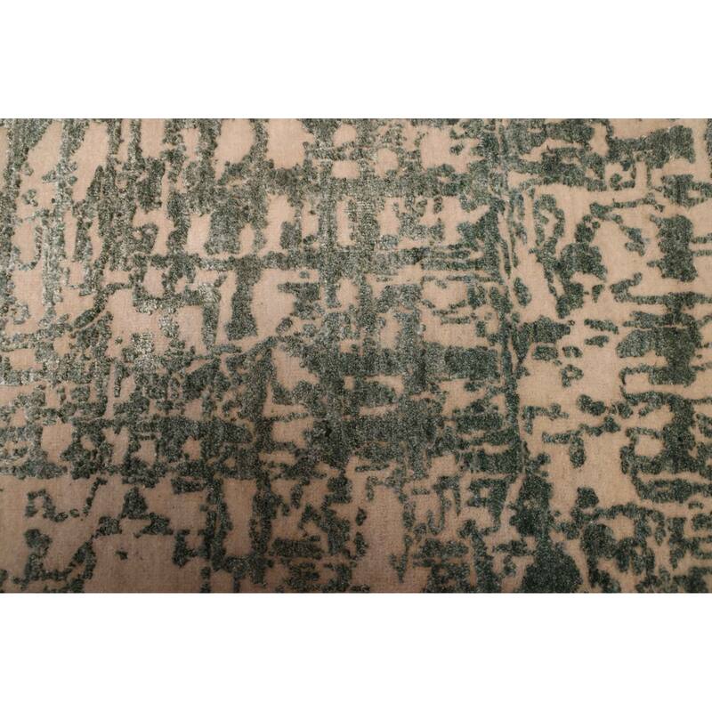 ECARPETGALLERY Hand-knotted Legacy Dark Green Silk, Wool Rug - 2'6 x 12'1