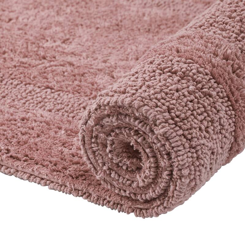 Better Trends Bath Rugs 100% Cotton Reversible Highly Water Absorbent Bathroom Rug for Shower, Sink, Bath Mats - Lux Collection