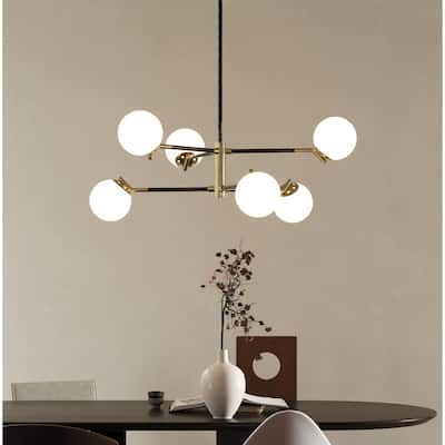 6-Light Modern Dimmable Sputnik Chandelier