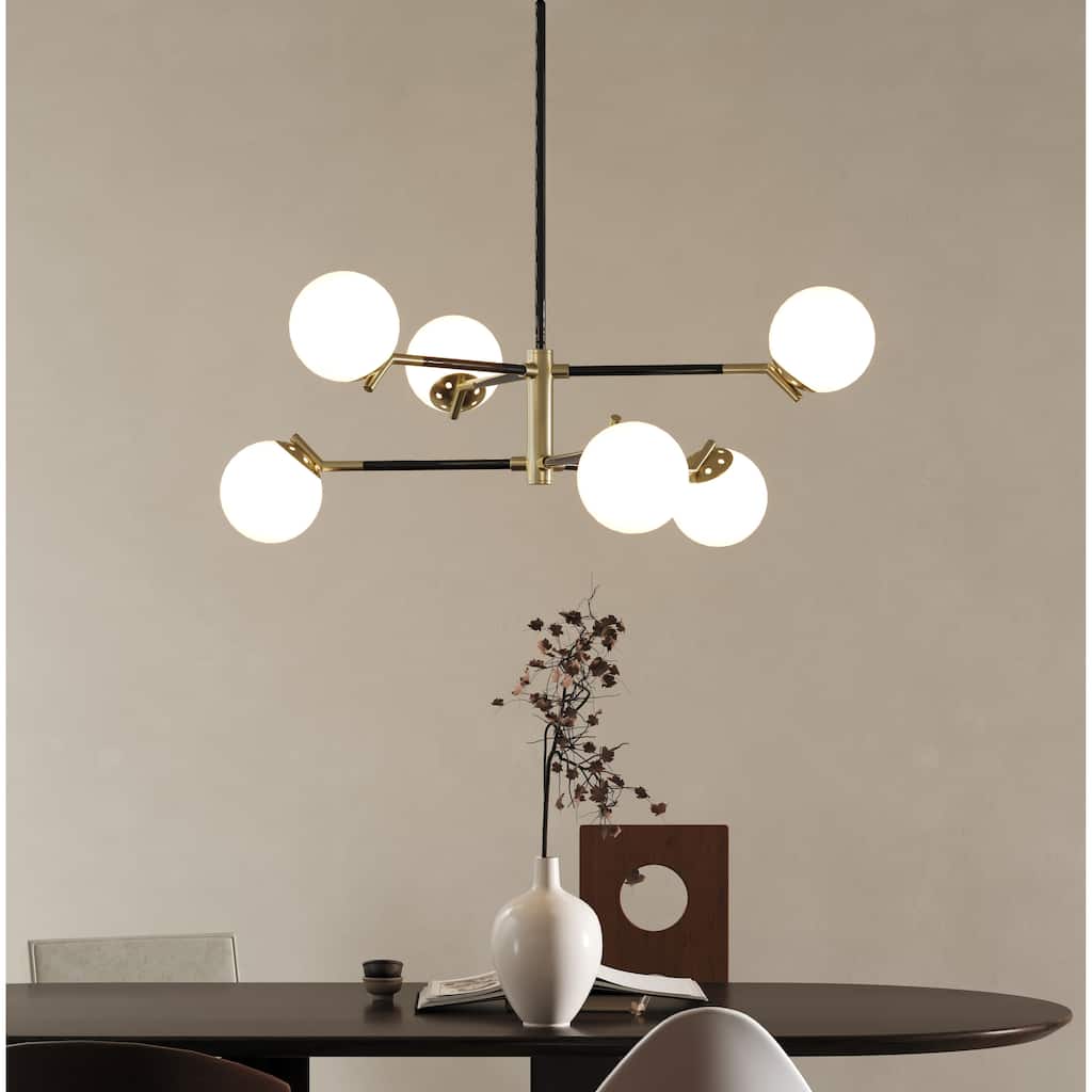 6-Light Modern Dimmable Sputnik Chandelier