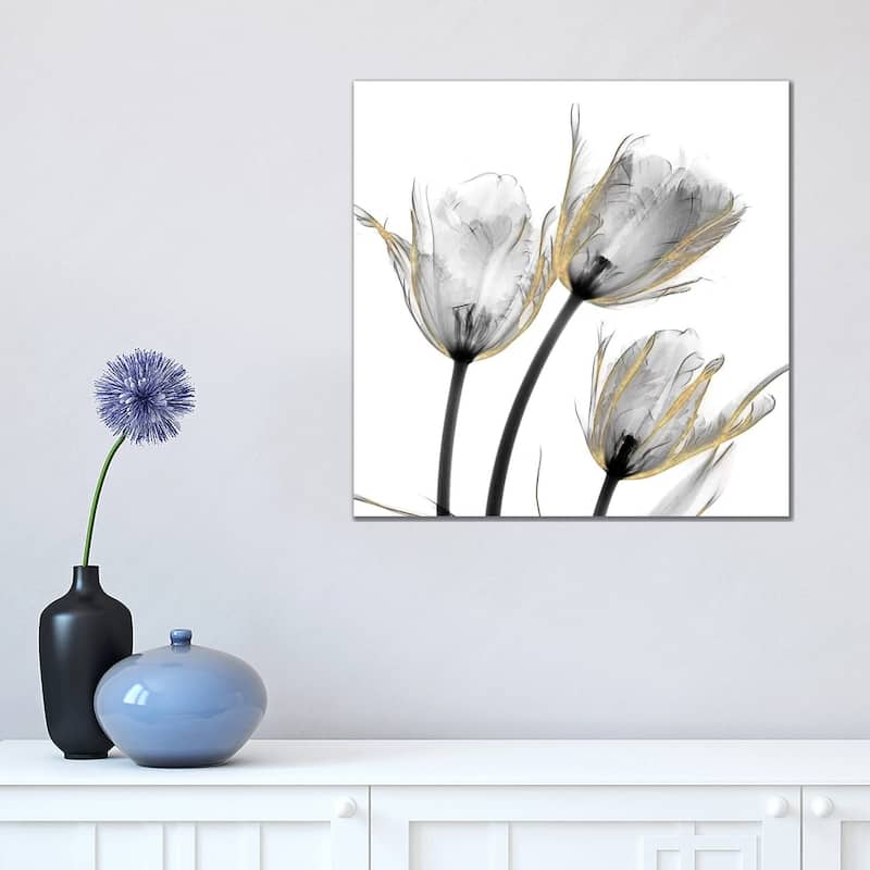 iCanvas "Gold Embellished Tulips II" by Albert Koetsier Canvas Print - 18x18x1.5