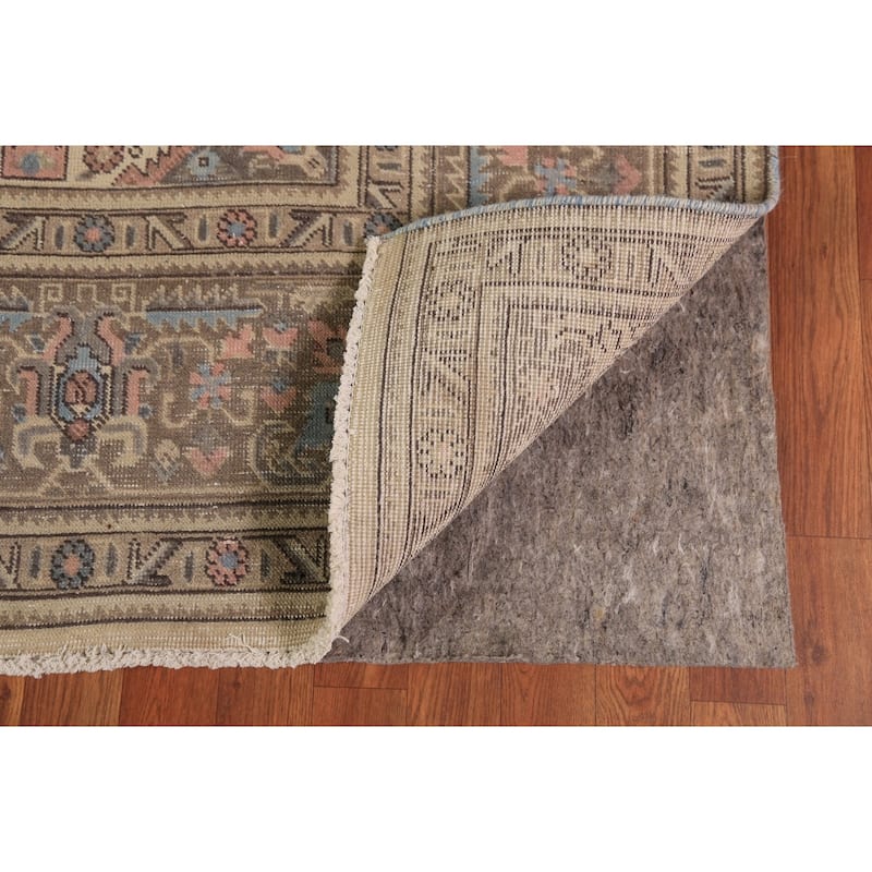 Floral Pink Tabriz Persian Area Rug Hand-Knotted Wool Carpet - 7'11"x 11'0"