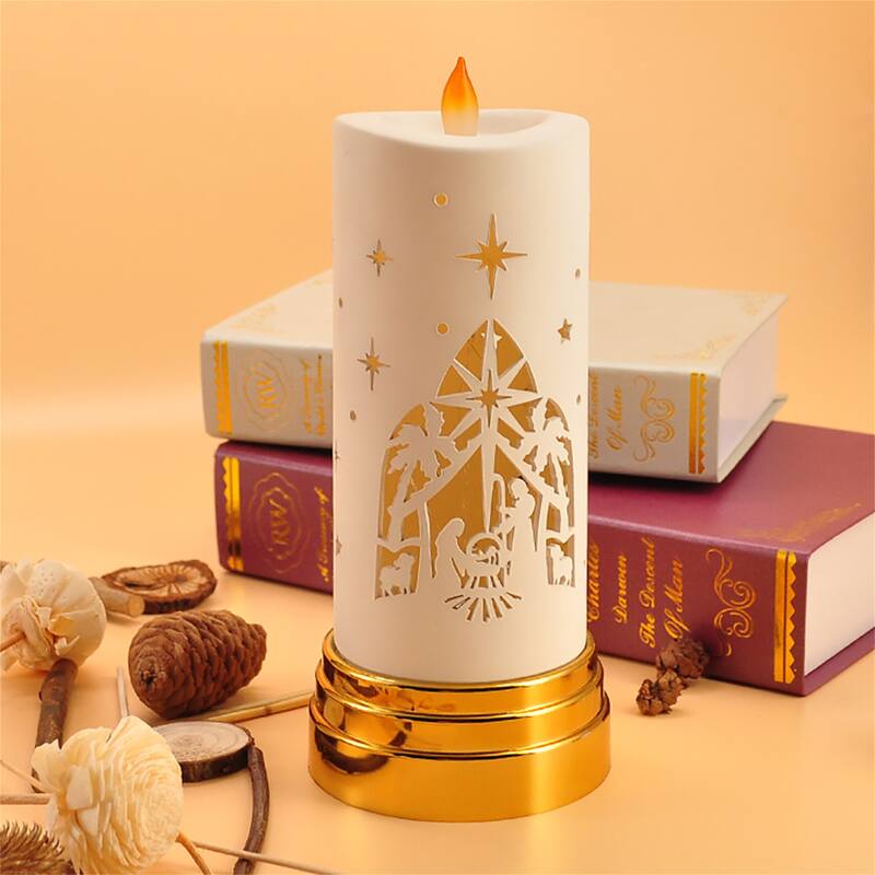 Flameless Candles with Battery Operated,LED Flickering Candles Xmas Decorations