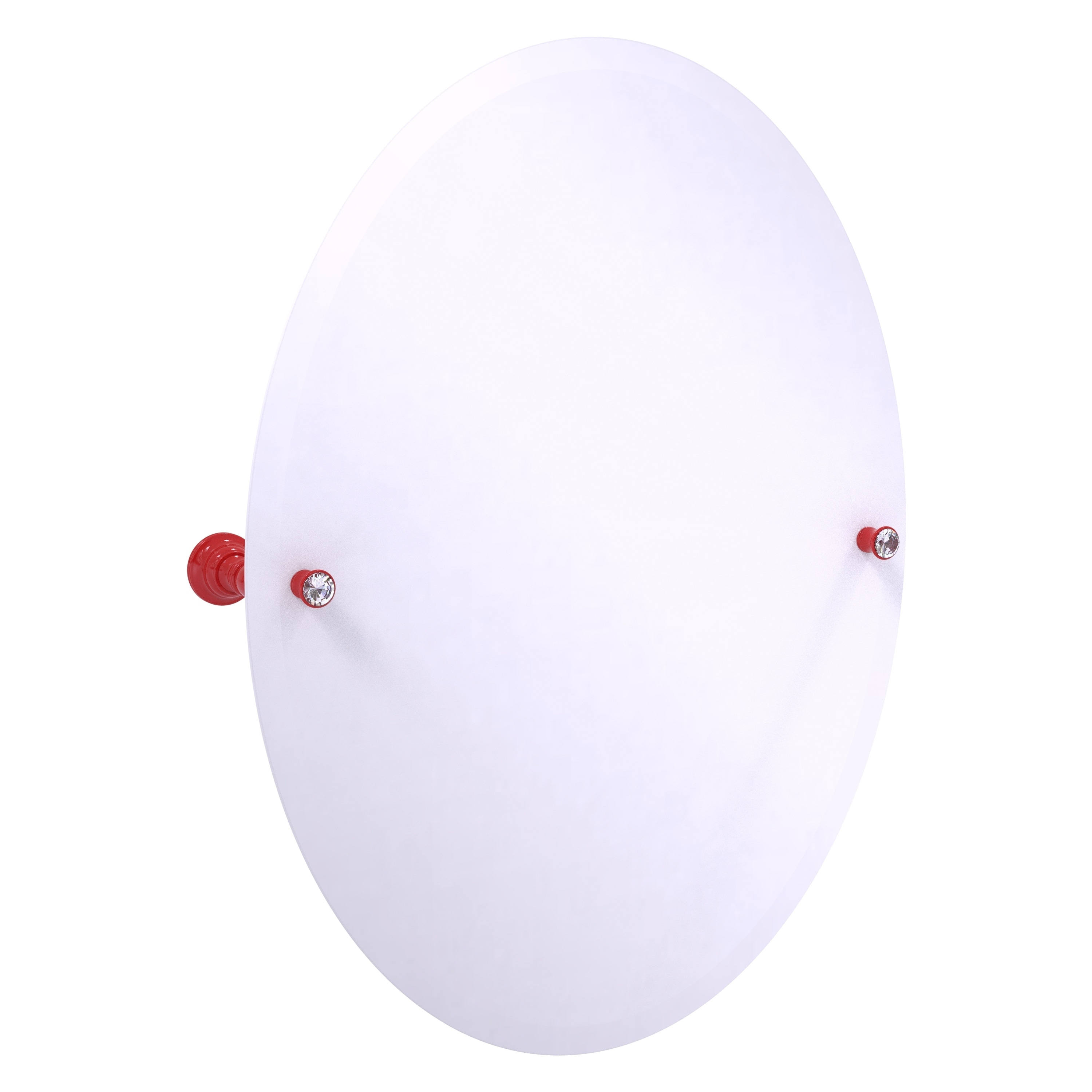 Allied Brass Carolina Crystal Collection Frameless Oval Tilt Mirror with Beveled Edge