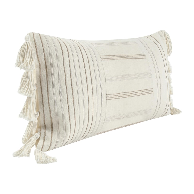 Villa by Classic Home Apana Embroidered Throw Pillow