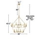 preview thumbnail 4 of 7, KAWOTI 40" 20-light Modern Adjustable Wagon Wheel Chandelier, 2-Tier