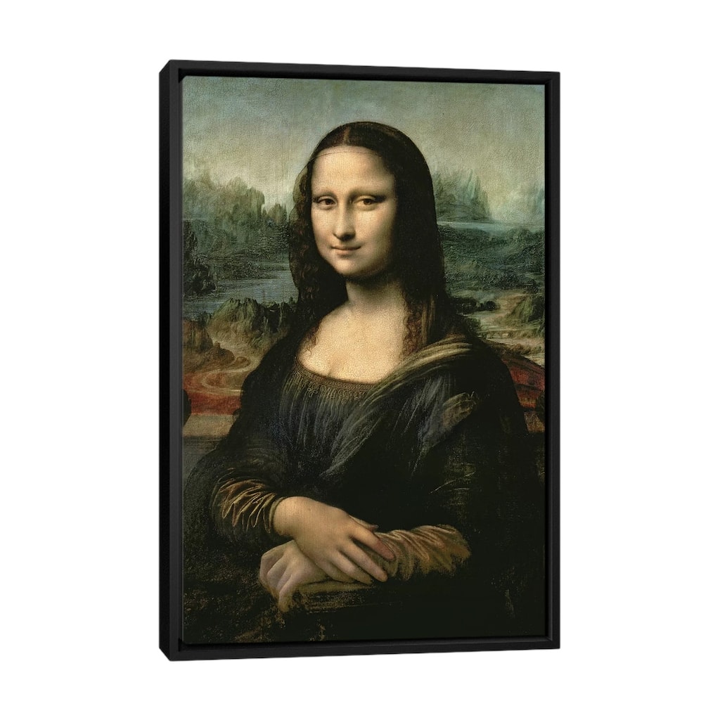 iCanvas "Mona Lisa, c.1503-6 " by Leonardo da Vinci Framed Canvas Print