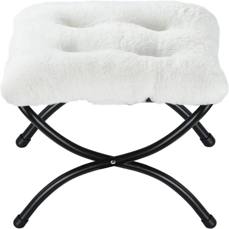 Upholstered Morden Folding Footstool for Home