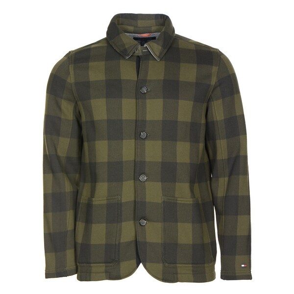 tommy hilfiger green plaid shirt