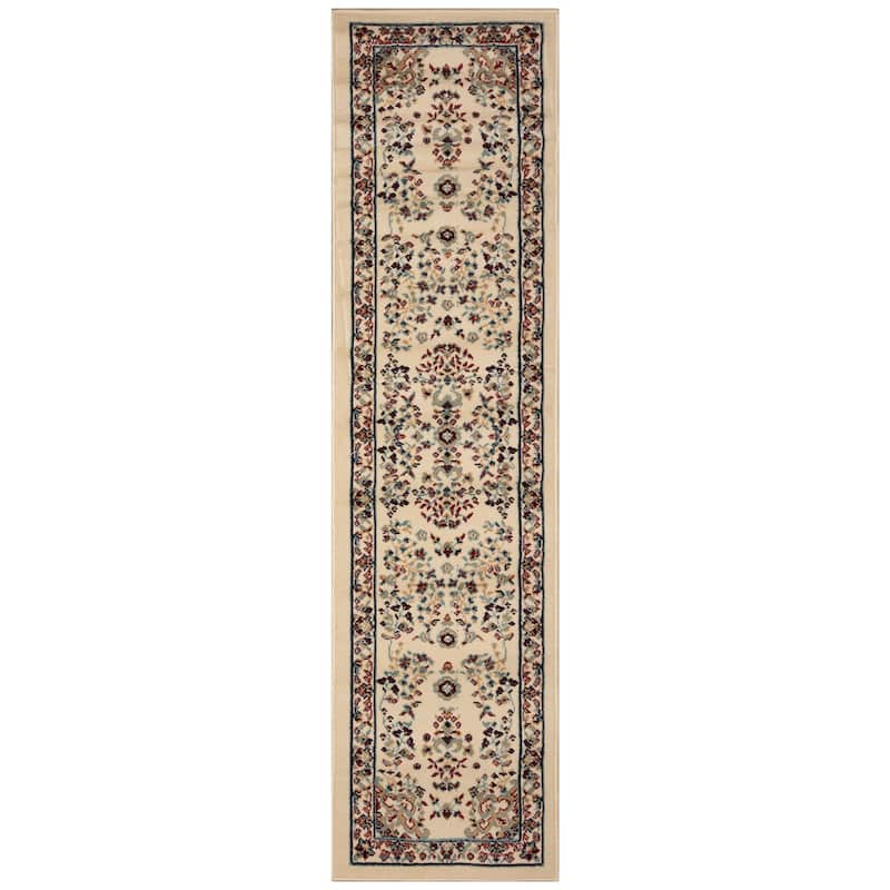 Liora Manne Athena Rug - Oriental, 3 Piece Set, Sarouk Ivory - 4' 9" x 7'
