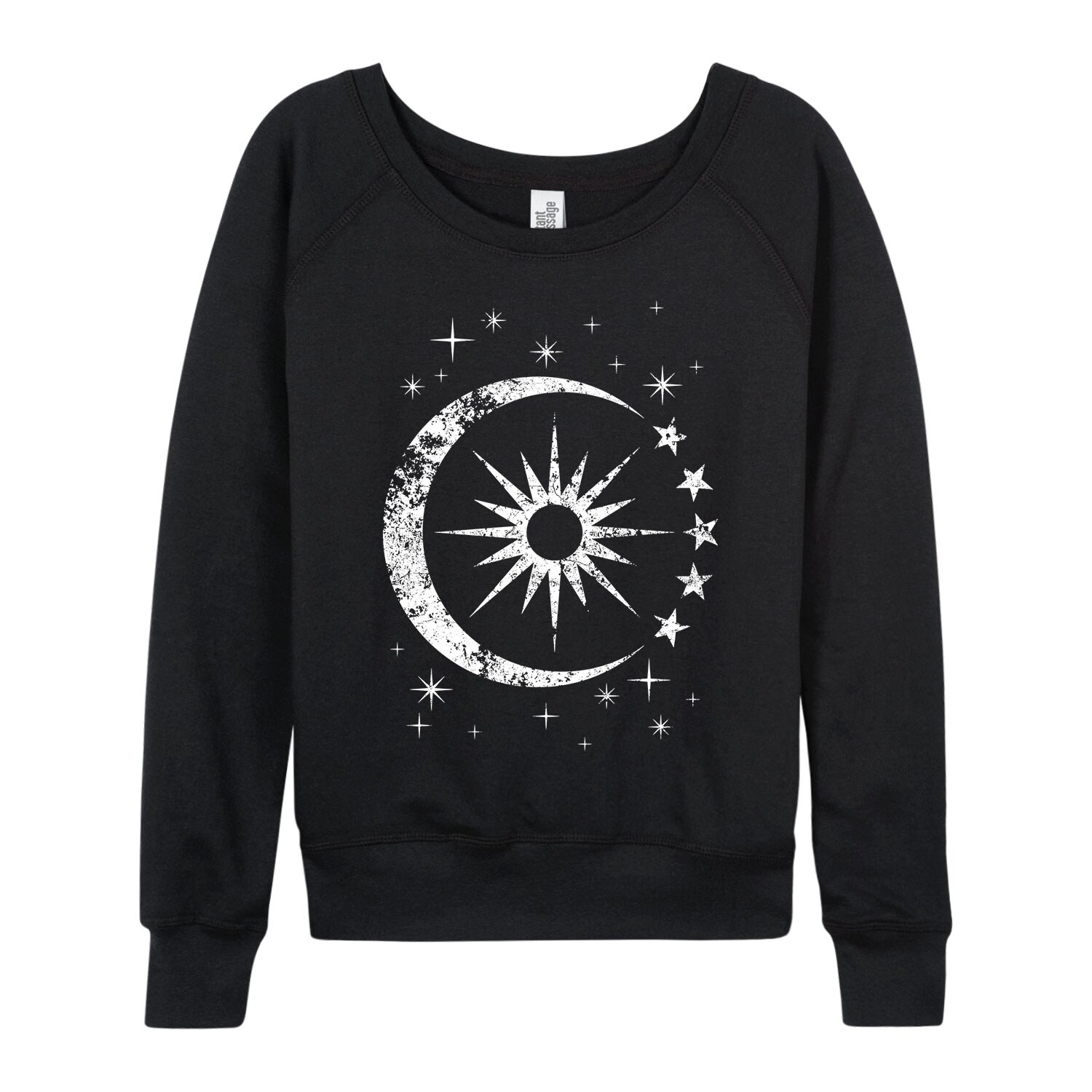 Shop Celestial Sun Moon Scene Ladies Lightweight French Terry