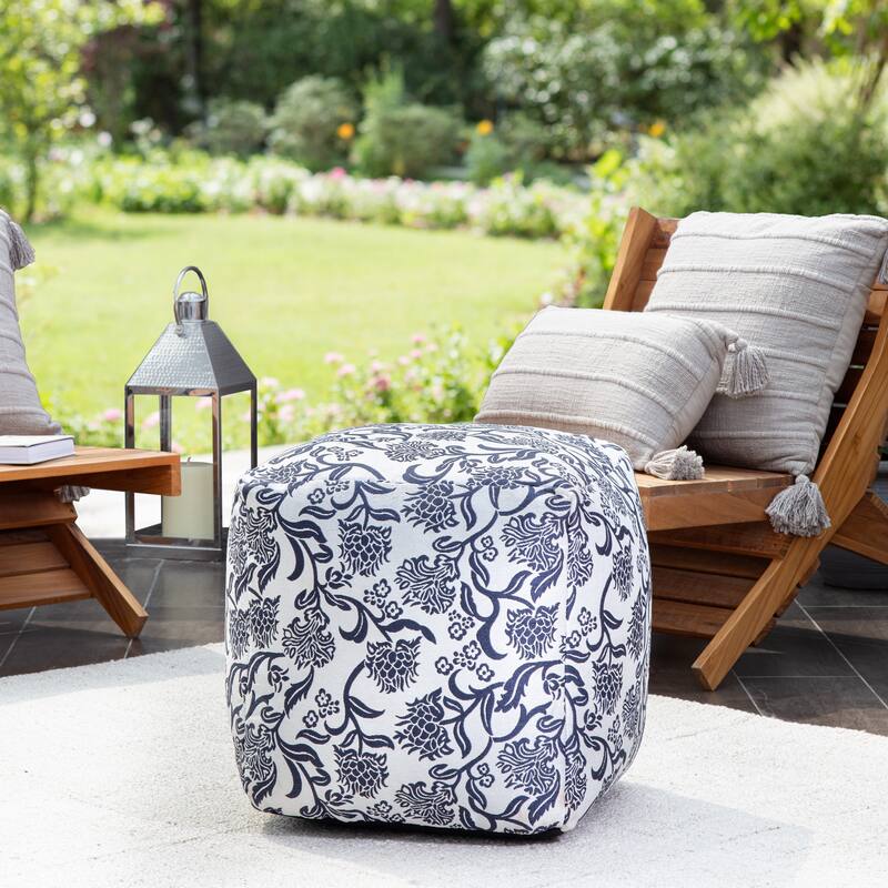 Jani Chamonix Indoor/Outdoor 18" x 18" Square Pouf Ottoman