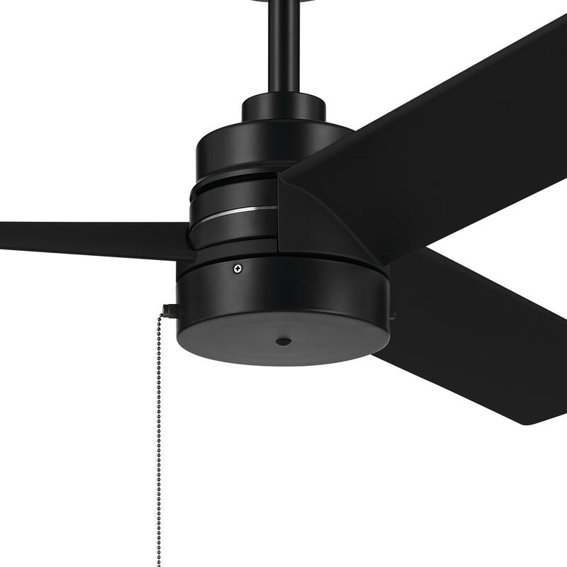 52 Inch Spyn Lite Fan in Black with Black Blades