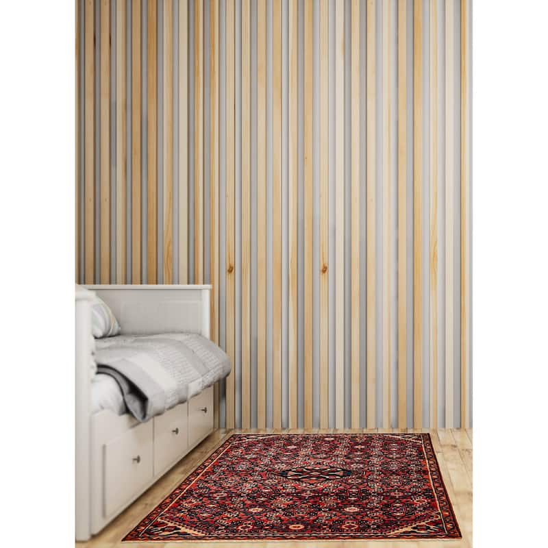 ECARPETGALLERY Hand-knotted Andelz Red Wool Rug - 3'8 x 5'6