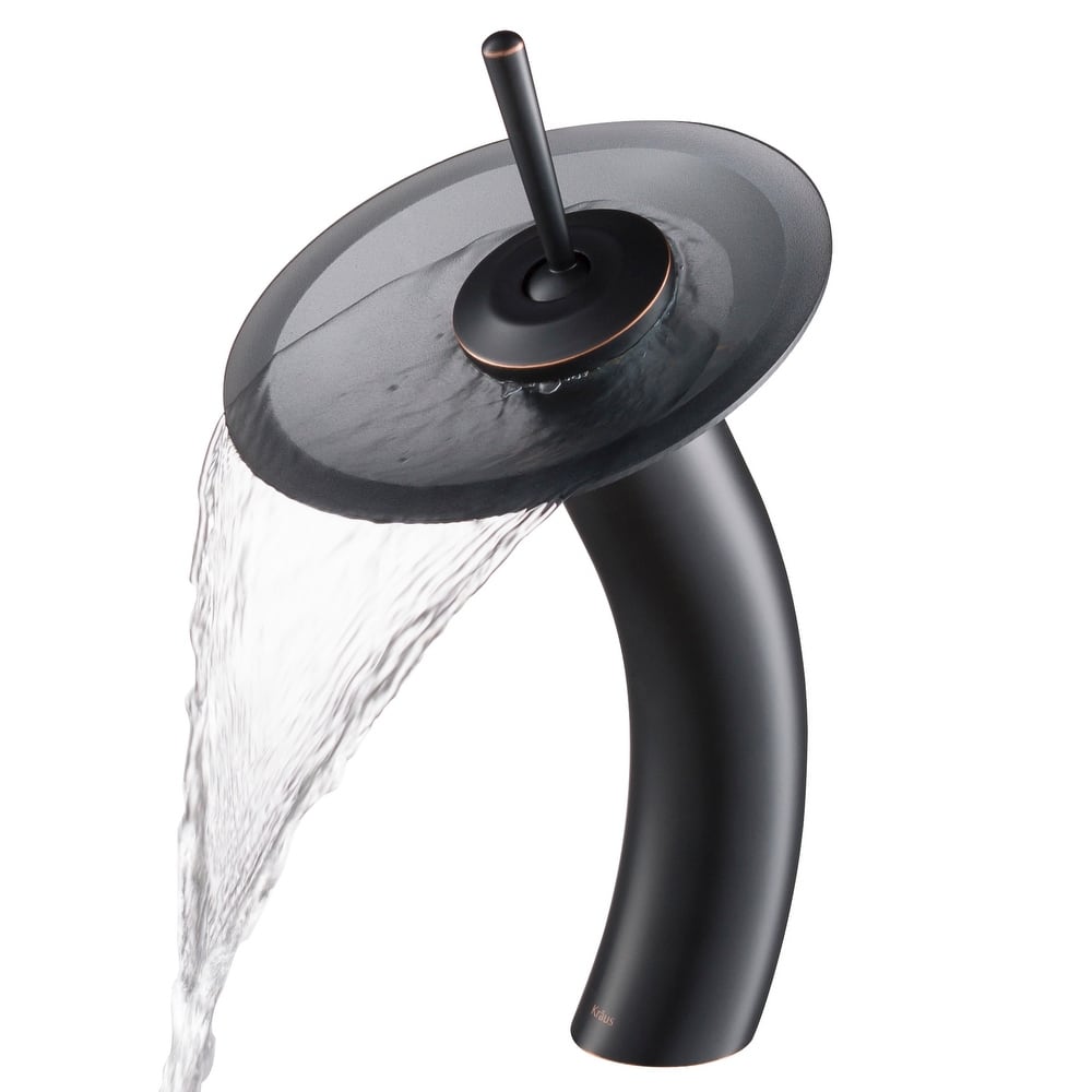 Kraus Waterfall Single Hole Vessel Bathroom Faucet