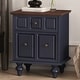 preview thumbnail 53 of 116, Wood NightStand with Metal Handle