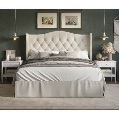 Riley Tufted Upholstered Platform Bed