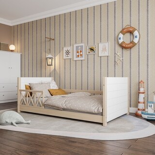 Polifurniture Cozy Twin Montessori Daybed with Guardrails