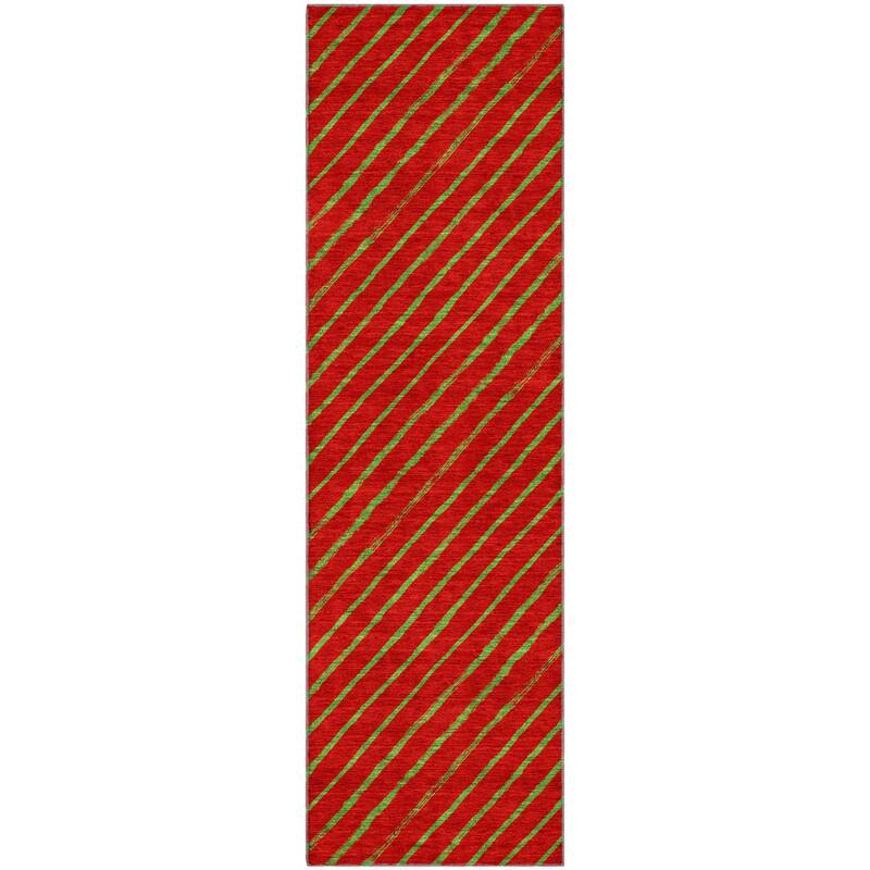 Premium Washable Super Soft Angle Stripe Mayfield Rug