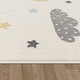 preview thumbnail 3 of 10, Kids Rug with Pastel Mountains dreamy Stars and Moon for Nursery